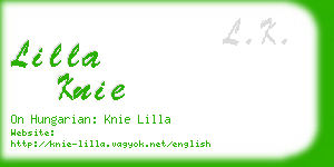 lilla knie business card